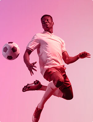 Football player celebrating a goal